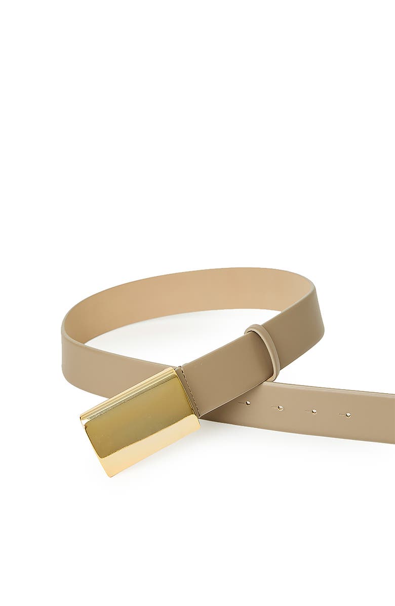 B-Low the Belt Mason Leather Belt, Alternate, color, Taupe/ Gold