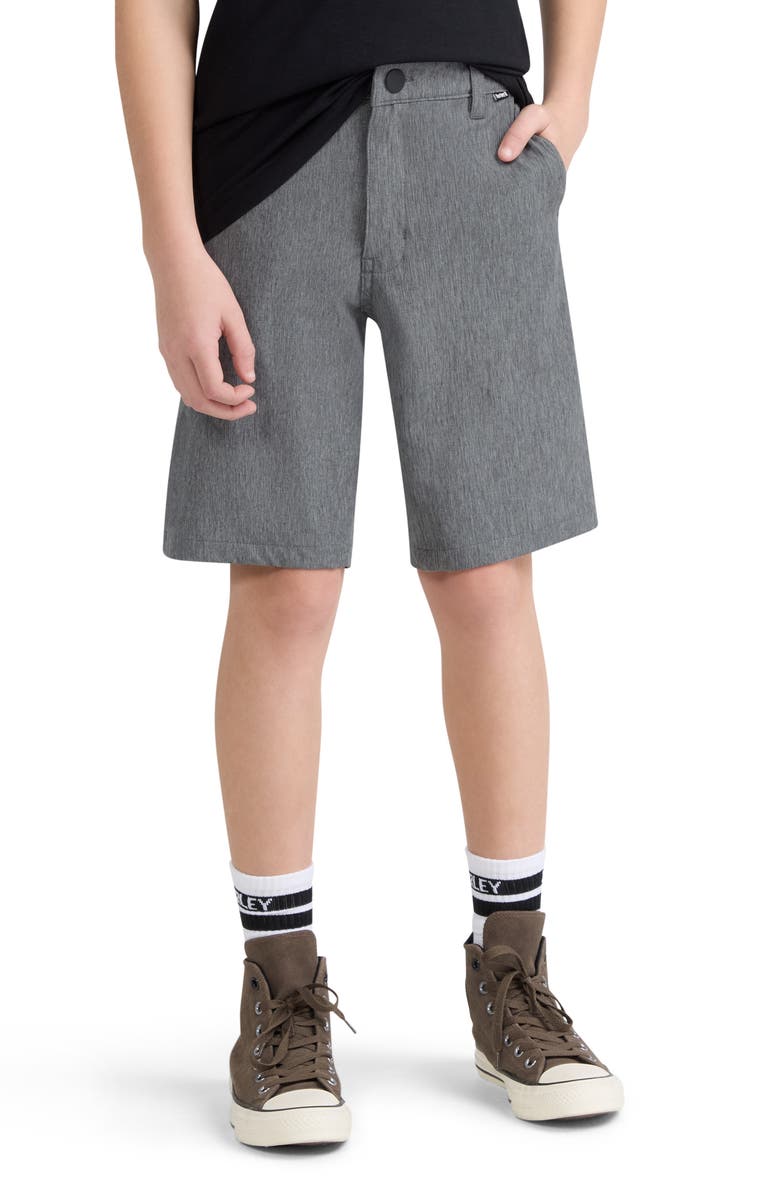 Hurley Kids' Stretch Back Walk Shorts, Alternate, color, Black