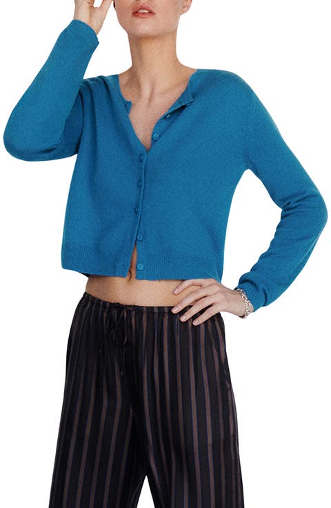 Clara Cashmere Crewneck Cardigan