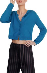 Reformation Clara Cashmere Crewneck Cardigan