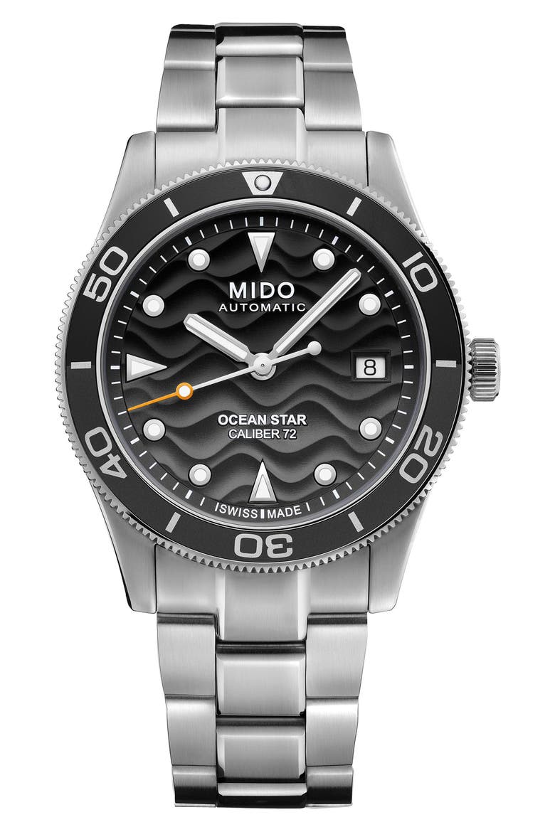 Ocean Star Captain Automatic Bracelet Watch, 39mm, Main, color, GREY GRADIENT