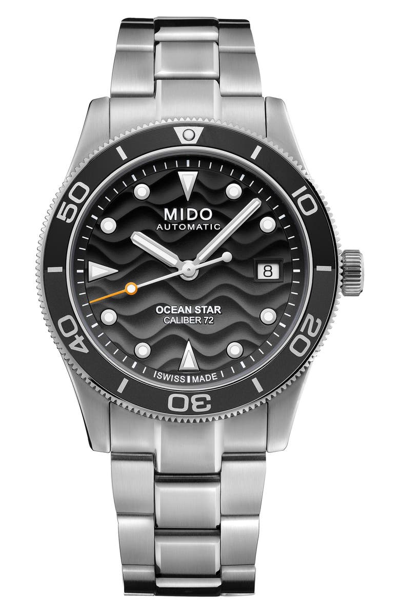 MIDO Ocean Star Captain Automatic Bracelet Watch, 39mm, Main, color, Grey Gradient