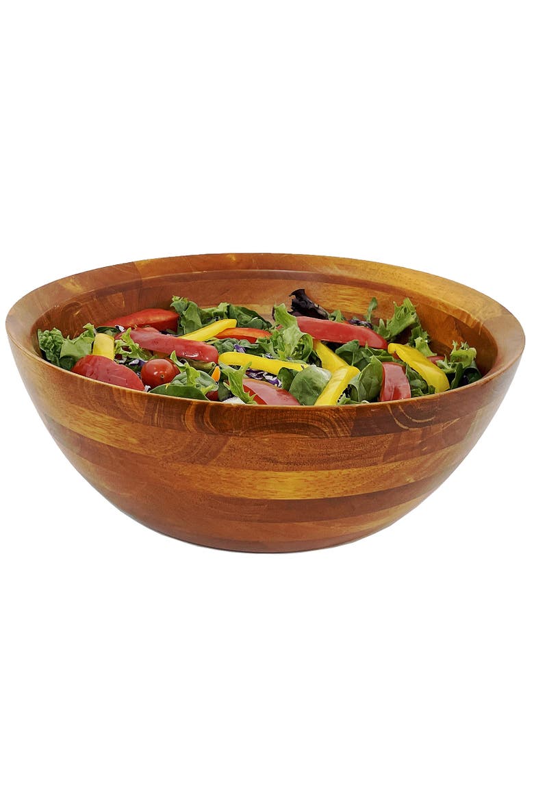 Rubberwood Conical Bowl, Large 5-Inch x 14-Inch Diameter, Alternate, color, Brown