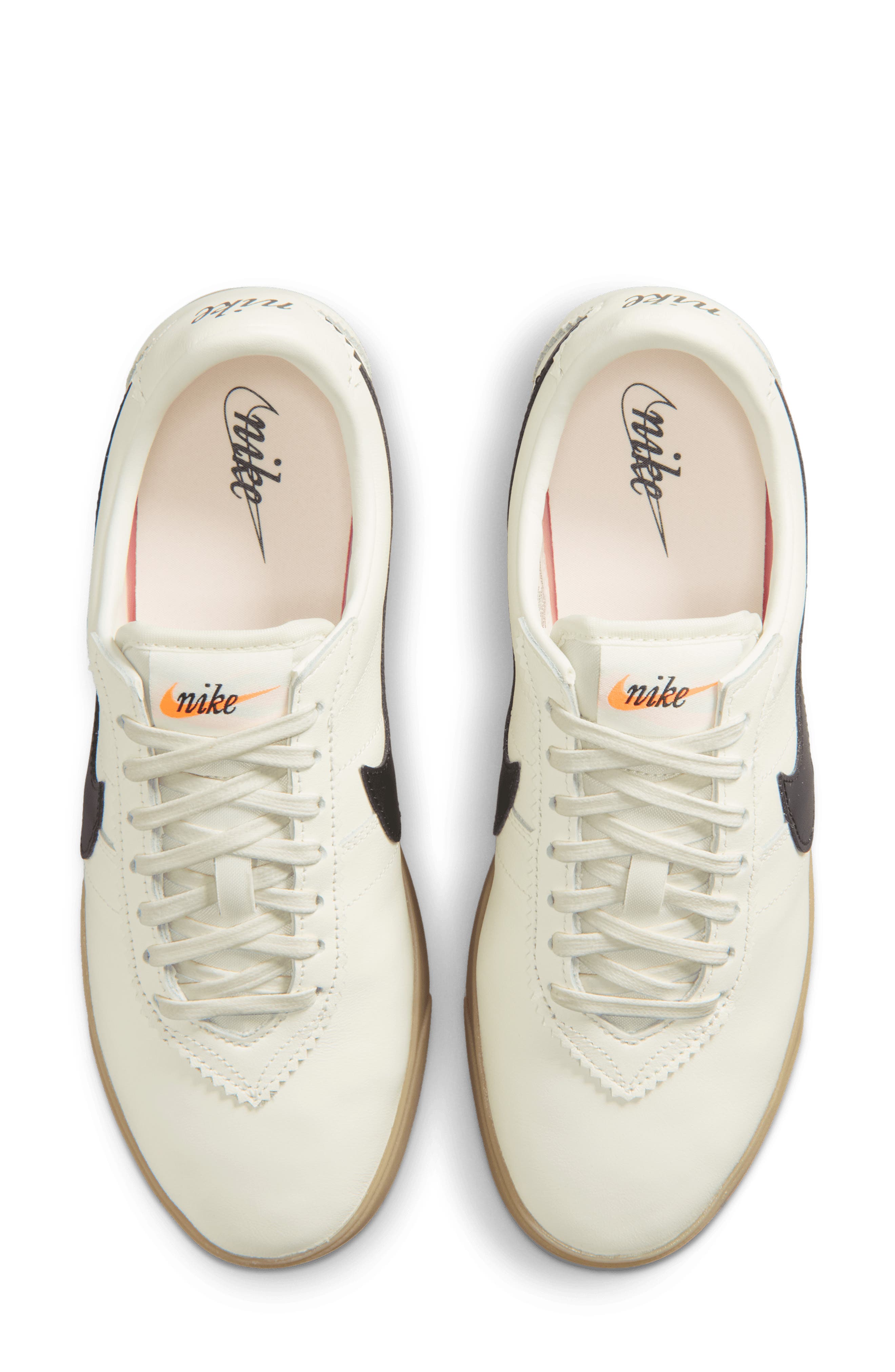 Nike Astrograbber Leather Football Sneaker, Alternate, color, Sail/ Gum Yellow/ Black