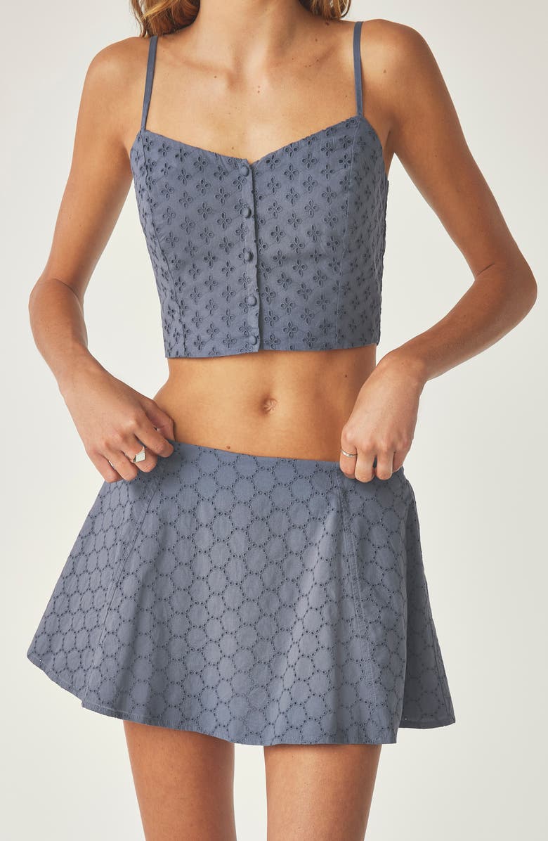 Florence by Mills Eyelet Mini Skort, Alternate, color, Grisaille