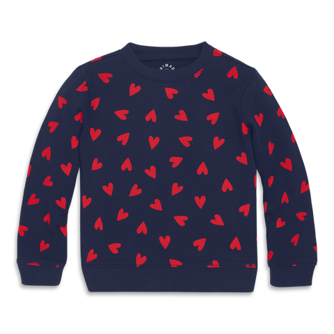 Kids Sweatshirt In Confetti Hearts (Toddler, Little Kid, Big Kid)
