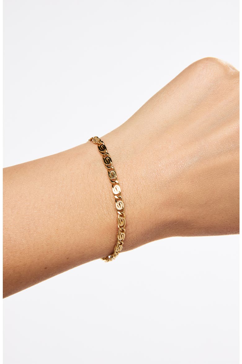 Gold Chain Bracelet - Navy Bracelet, Alternate, color, Gold