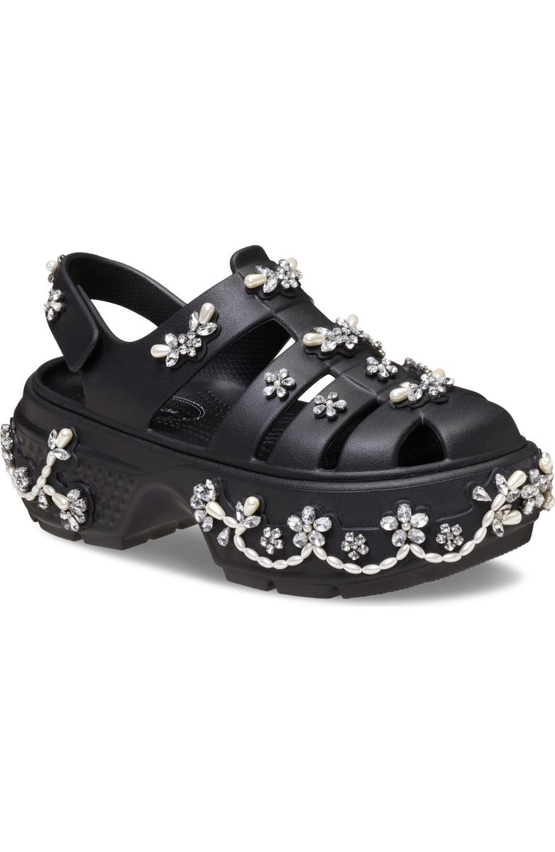 CROCS x Simone Rocha Stomp Platform Fisherman Sandal, Main, color,