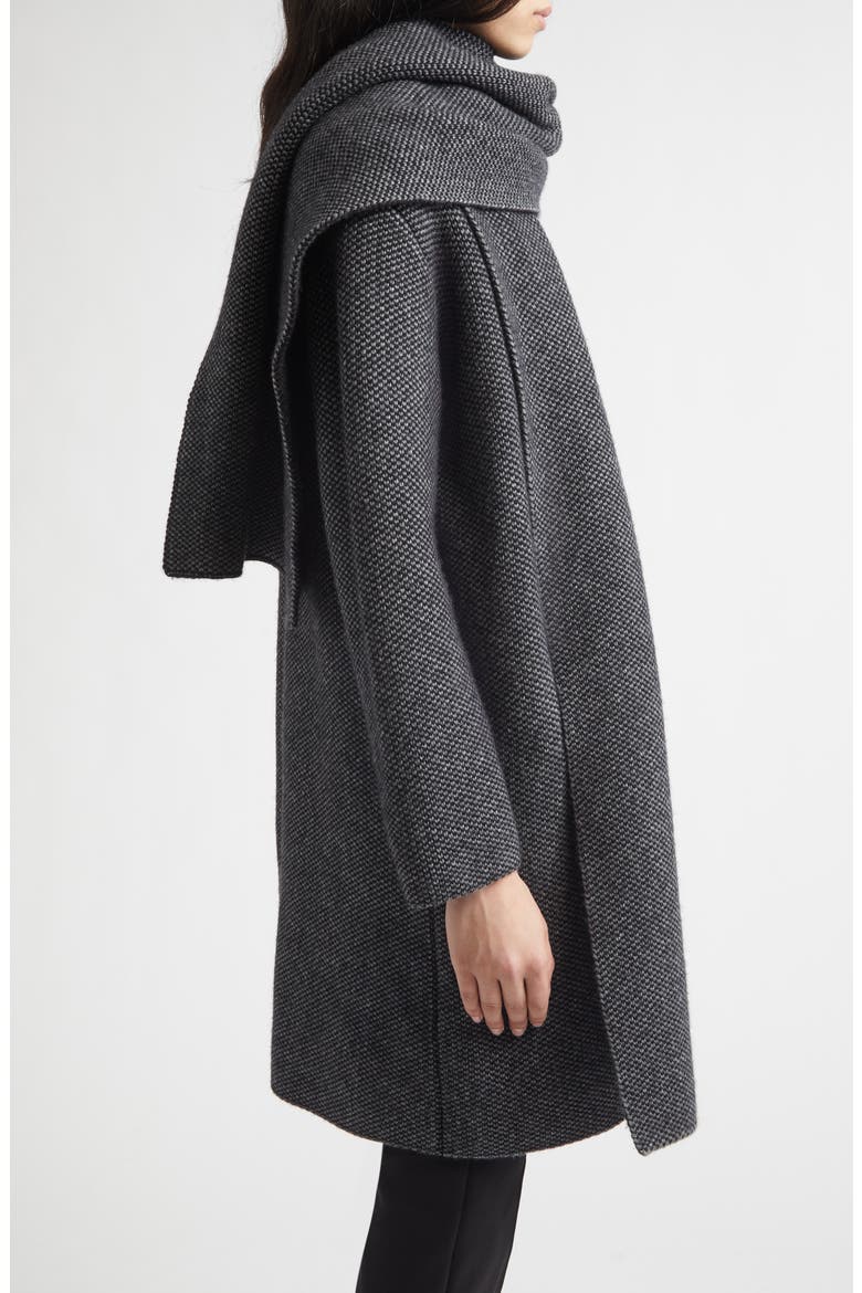 Drape Sweater Coat, Alternate, color, BLACK/ DARK HEATHER GREY