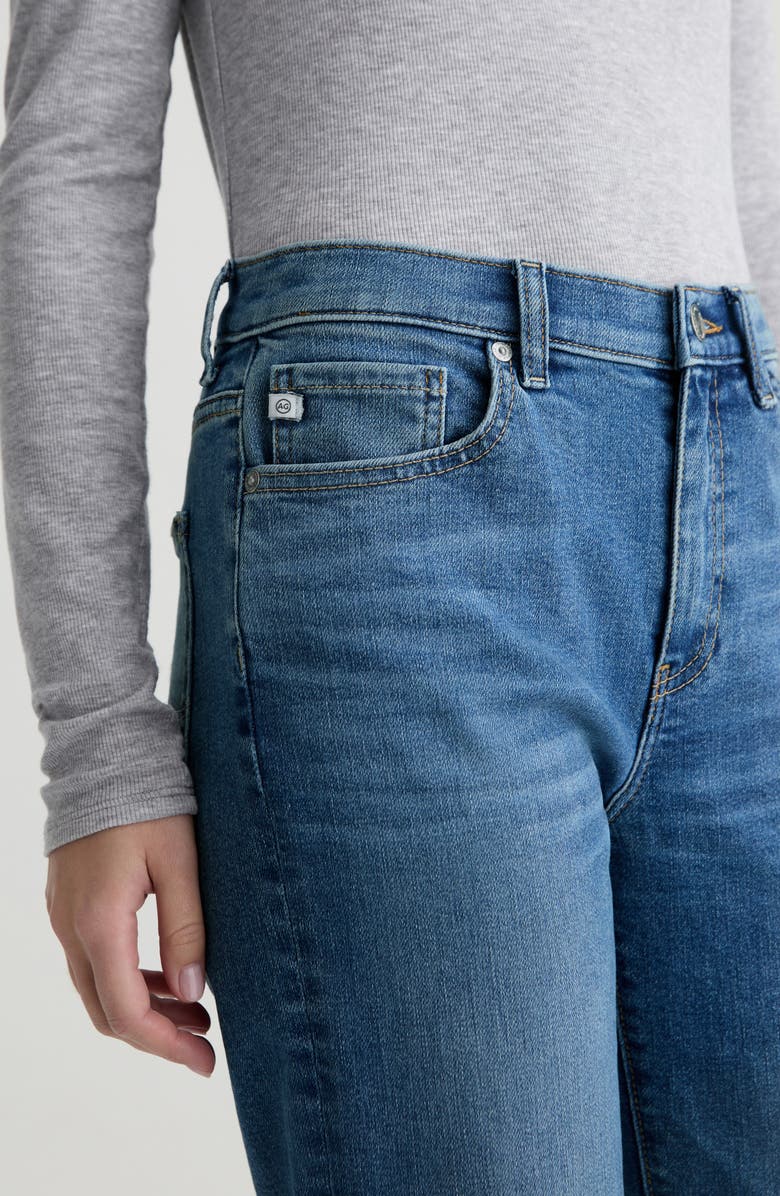 AG Brinley Mid Rise Straight Leg Jeans, Alternate, color, Rewind