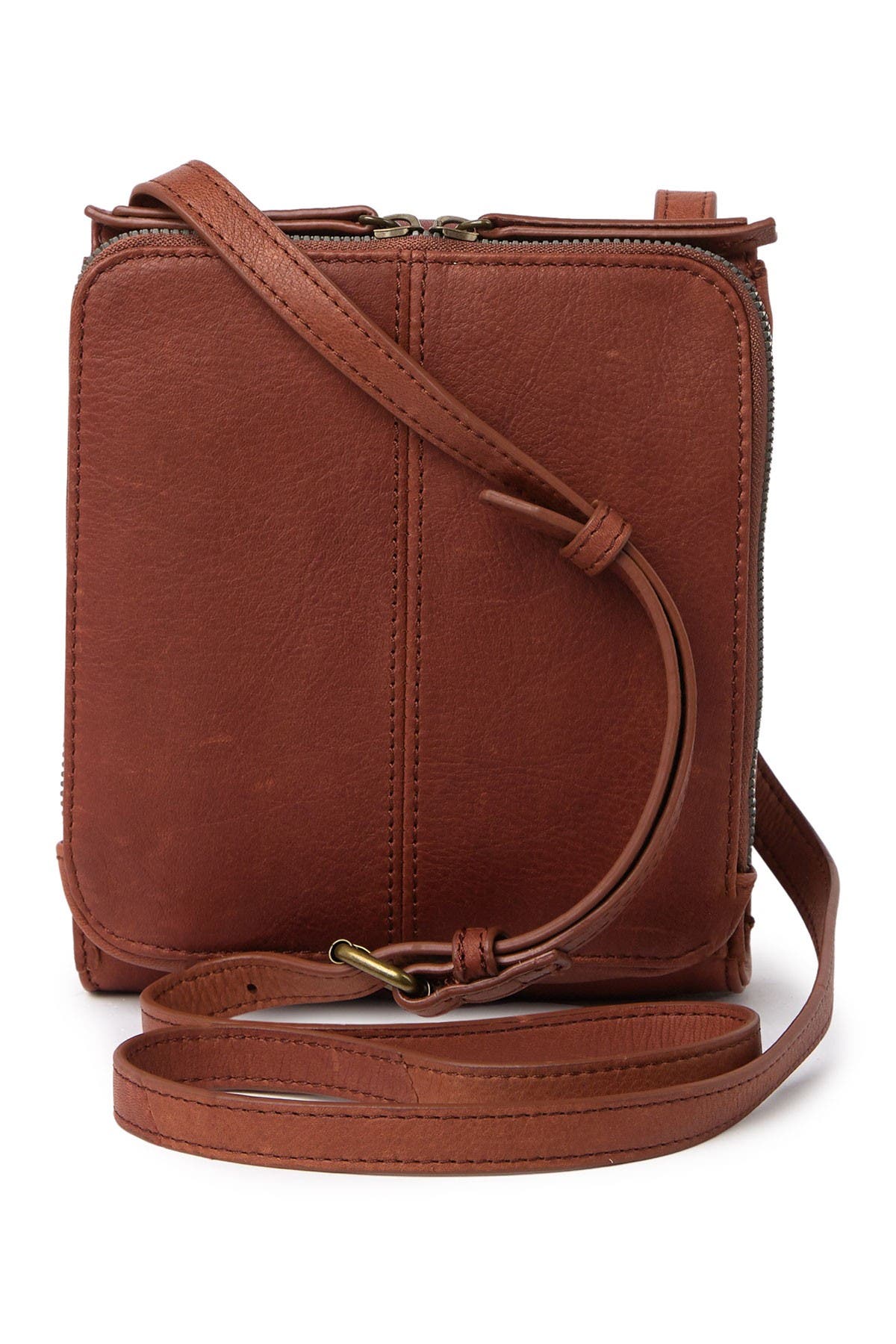 Kansas Foldover Crossbody Bag, Alternate, color, BRANDY SMOOTH