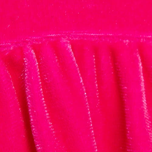 Worthy Threads Girls Stretch Velvet Twirly Dress In Pink