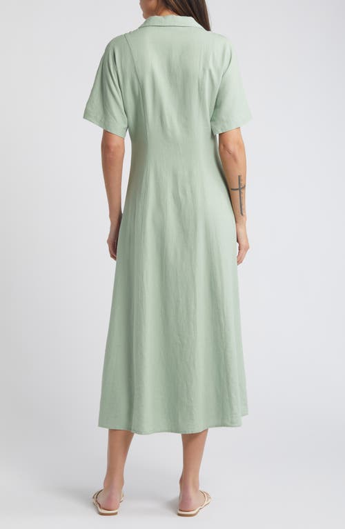 Madewell Midi Shirtdress In Pistachio