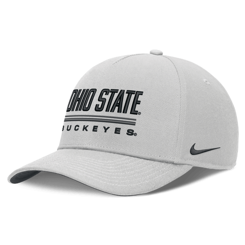 Men's Nike  Gray Ohio State Buckeyes 2026 Sideline Dri-FIT Rise Adjustable Hat