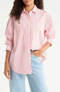 Faherty Coastal Stripe Relaxed Organic Cotton Button-Up Shirt
