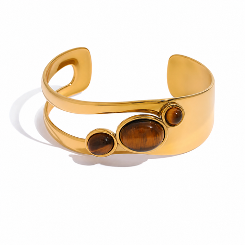 Talia 3 Stone Cuff Bracelet