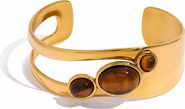 Alais Branche Talia 3 Stone Cuff Bracelet