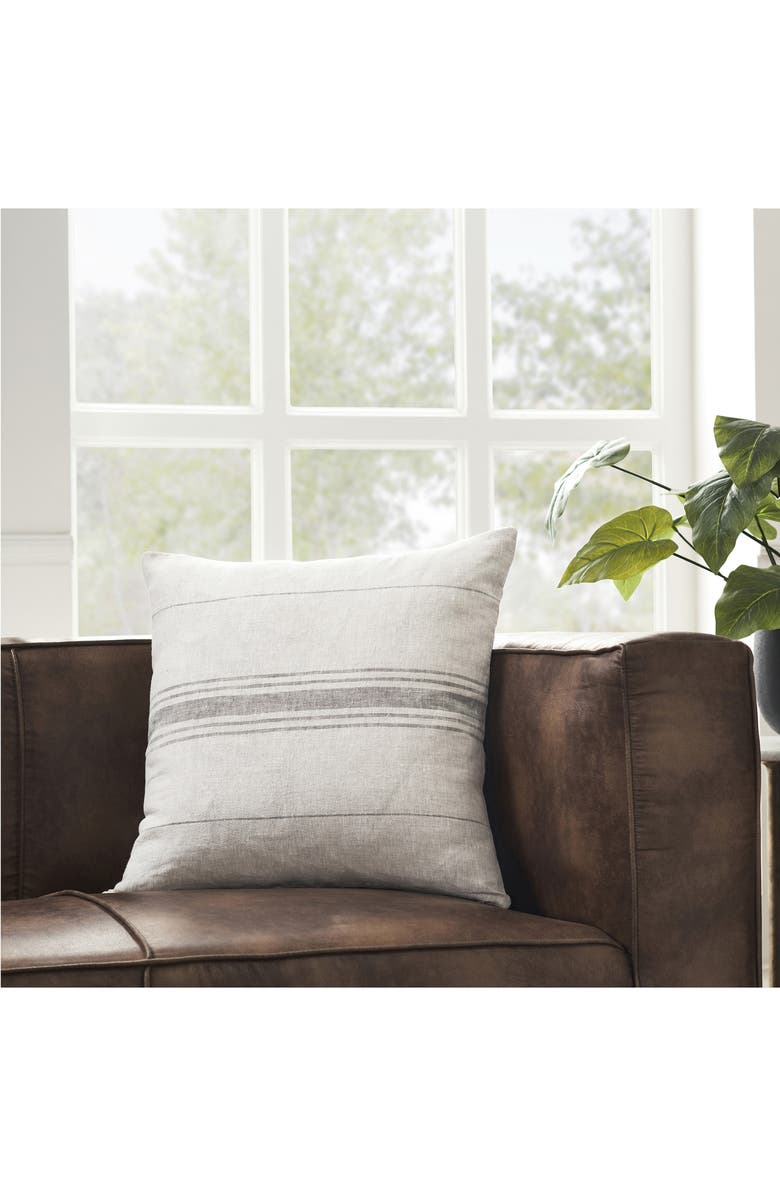 Renwil Malia Stripe Accent Pillow, Alternate, color, Natural