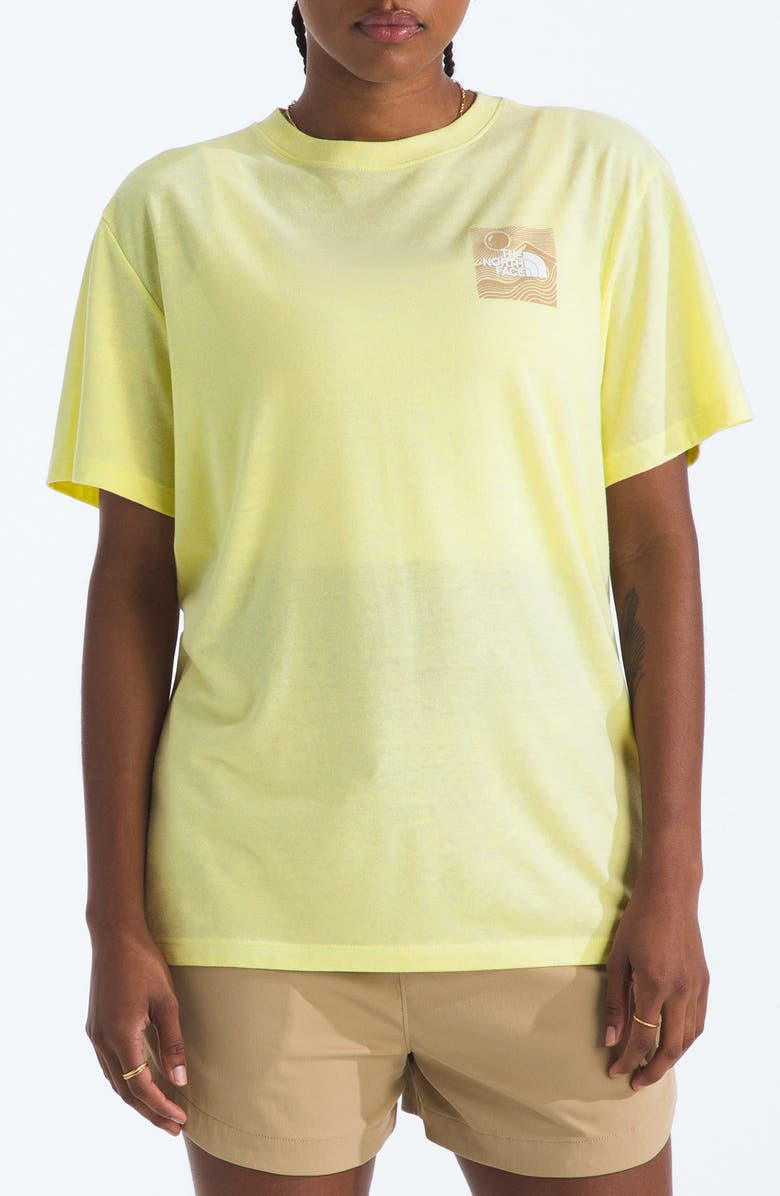 The North Face Mountain Escape Graphic T-Shirt, Main, color, Lemon Mist White Heather