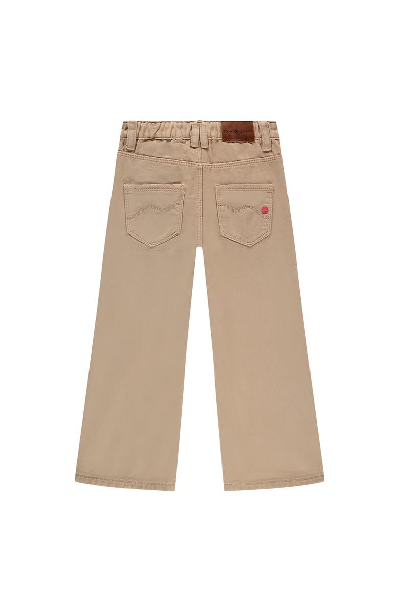 Stains and Stories by Babyface Flower Applique Wide Leg Pant, Alternate, color, Beige