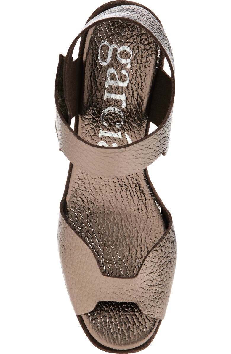 Pedro Garcia Fama Water Resistant Ankle Strap Platform Sandal, Alternate, color, Cafe Cervo Lame
