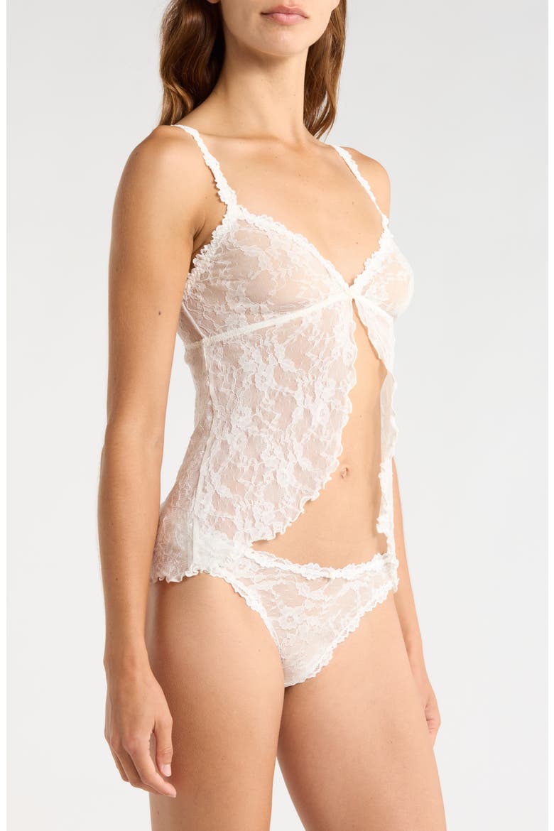 Stretch Lace Babydoll Top, Alternate, color, MARBLE