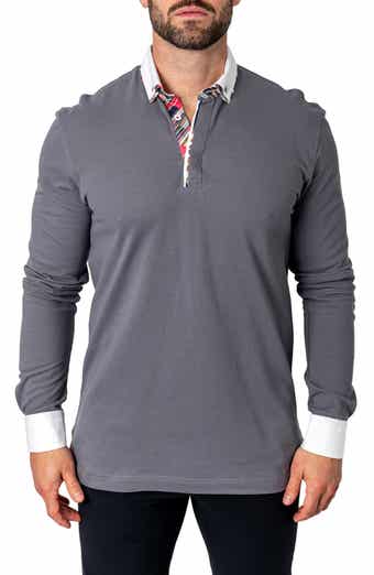 Newton Solid Mirage Grey Long Sleeve Polo