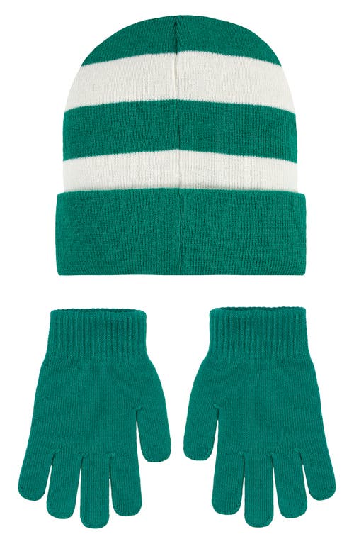Nike Chunky Stripe Peak Beanie In Green