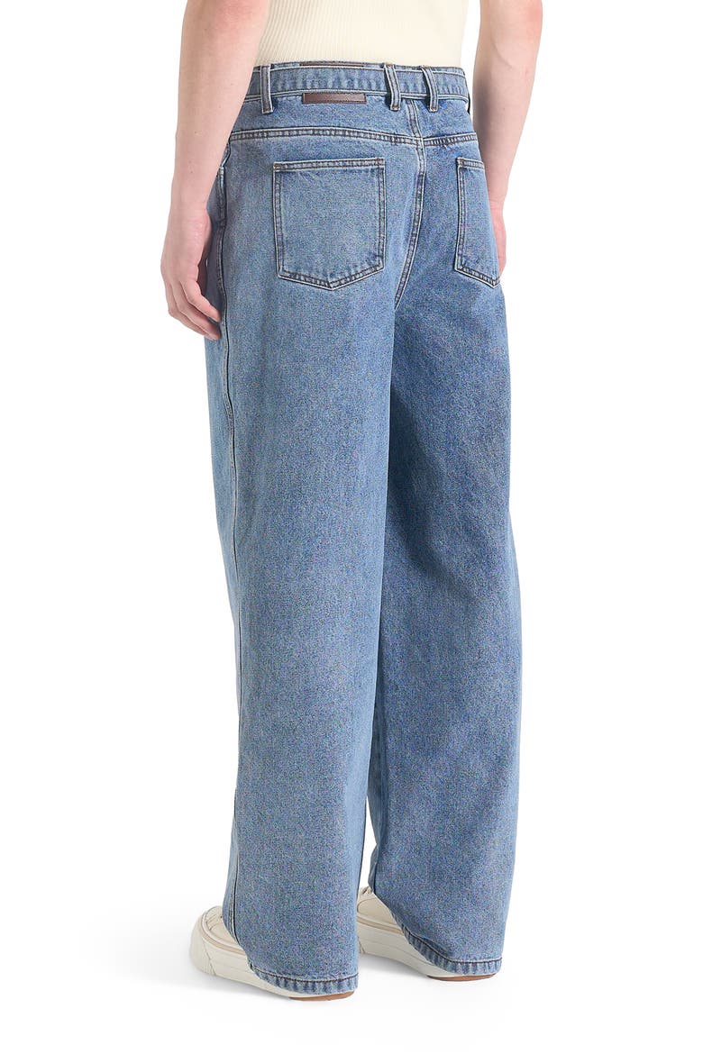 Adam Wide Leg Belted Jeans, Alternate, color, Blue Wash