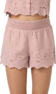 O'Neill Kids' Annalee Eyelet Embroidered Shorts