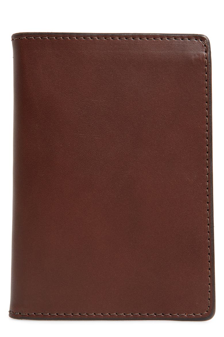 Leather Travel Wallet, Main, color, COGNAC