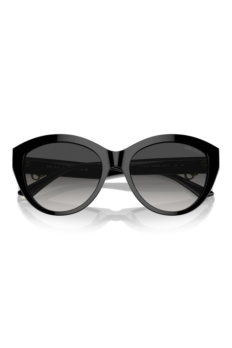 55mm Gradient Phantos Sunglasses, Alternate, color, BLACK / GRADIENT GREY