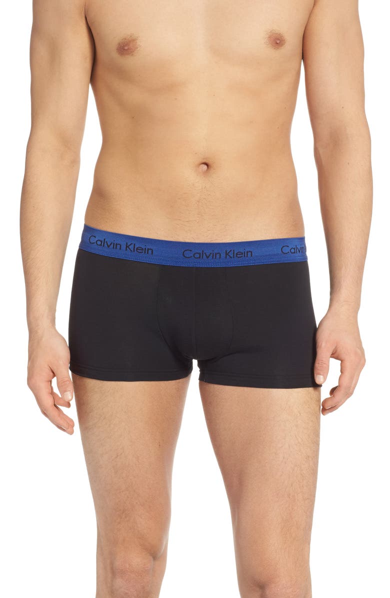 Calvin Klein 3-Pack Stretch Cotton Low Rise Trunks, Alternate, color,