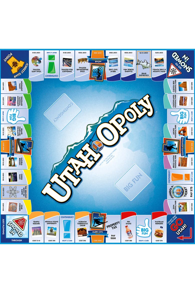 Utahopoly Monopoly Board Game, Alternate, color, Multicolored