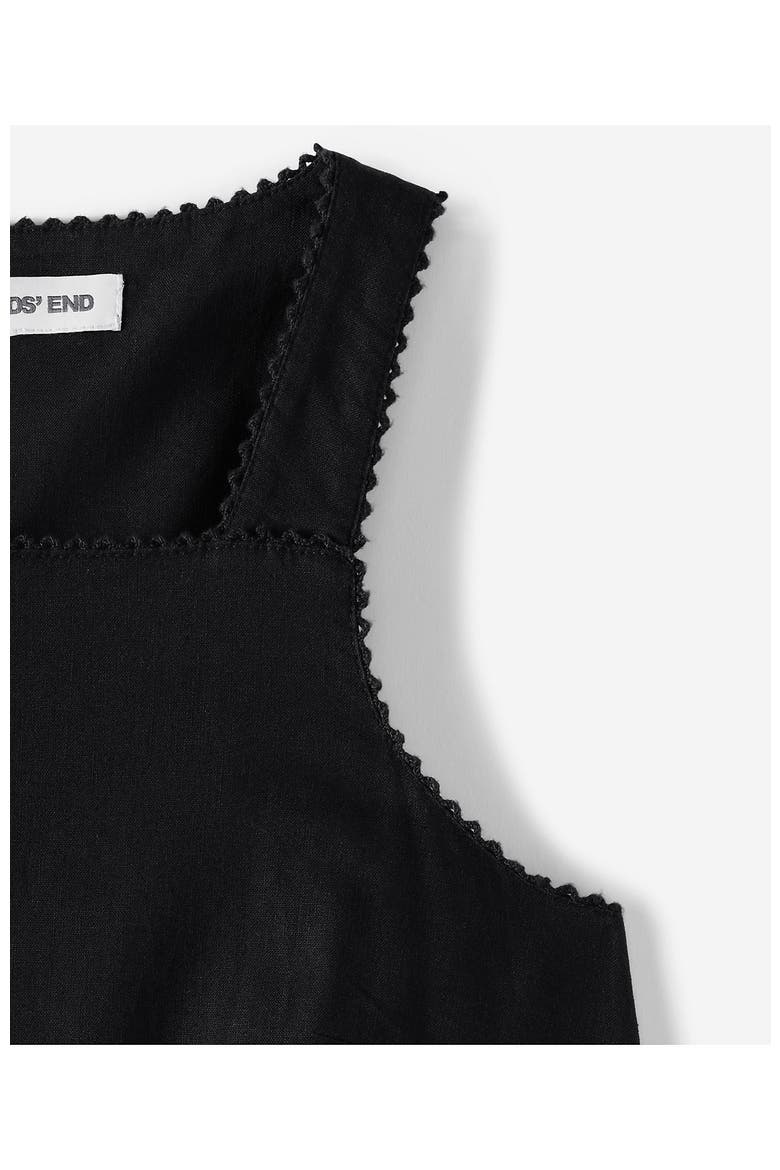 Linen Shift Above the Knee Dress, Alternate, color, Black