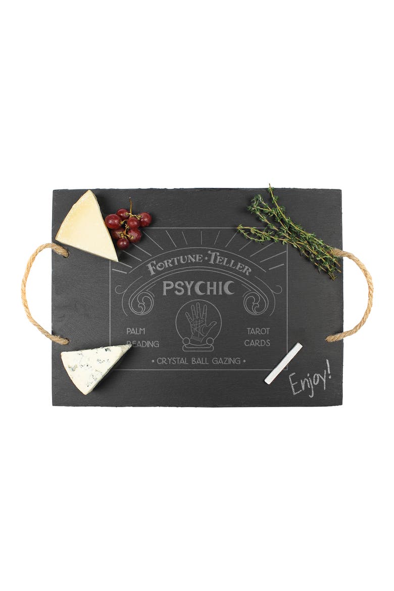 Fortune Teller Slate Serving Tray, Alternate, color, BLACK