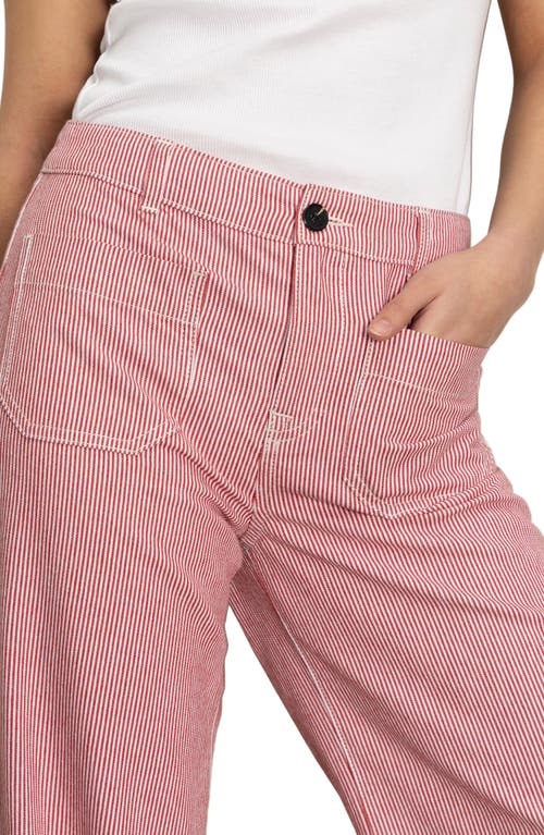 Sanctuary The Marine Stripe Patch Pocket Wide Leg Pants