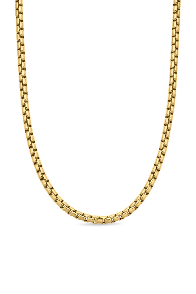 Men's Box Chain Necklace in 18K Gold, 5mm, Main, color, 18K YELLOW GOLD