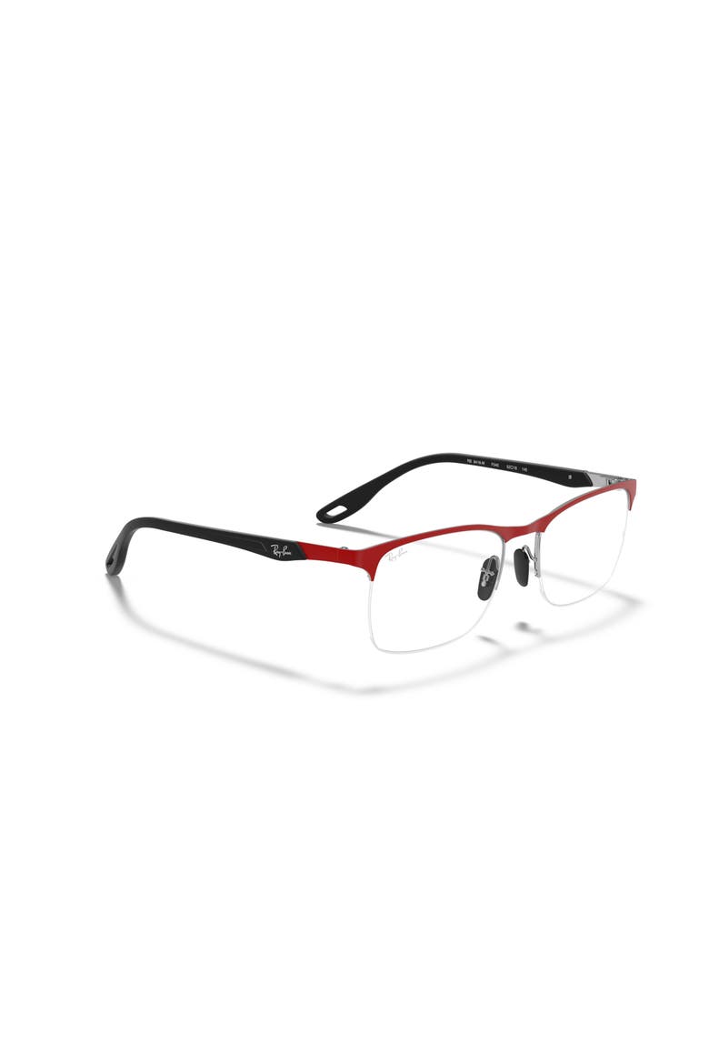 54mm Square optical glasses, Alternate, color, Red