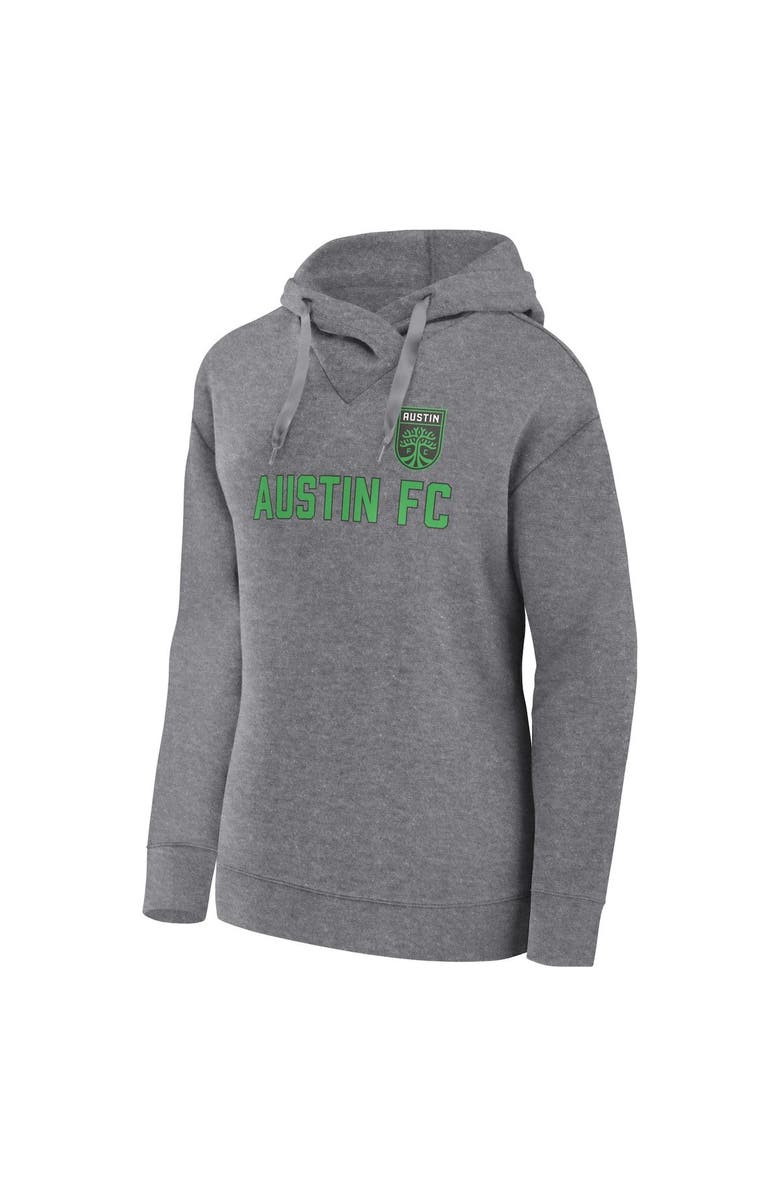 FANATICS Women's Fanatics Branded  Heather Gray Austin FC Script Pullover Hoodie, Alternate, color, Heather Gray