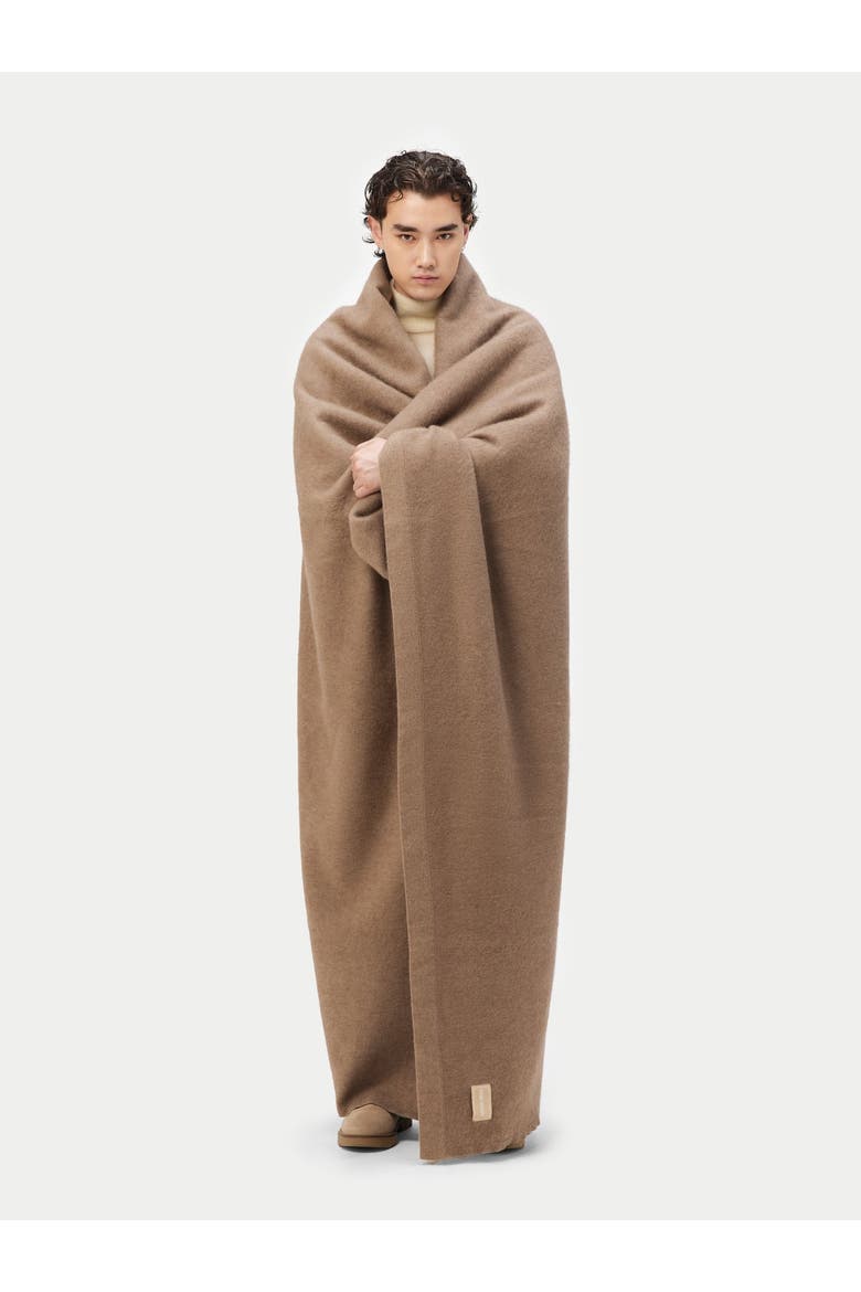 Cashmere Throw, Alternate, color, taupe