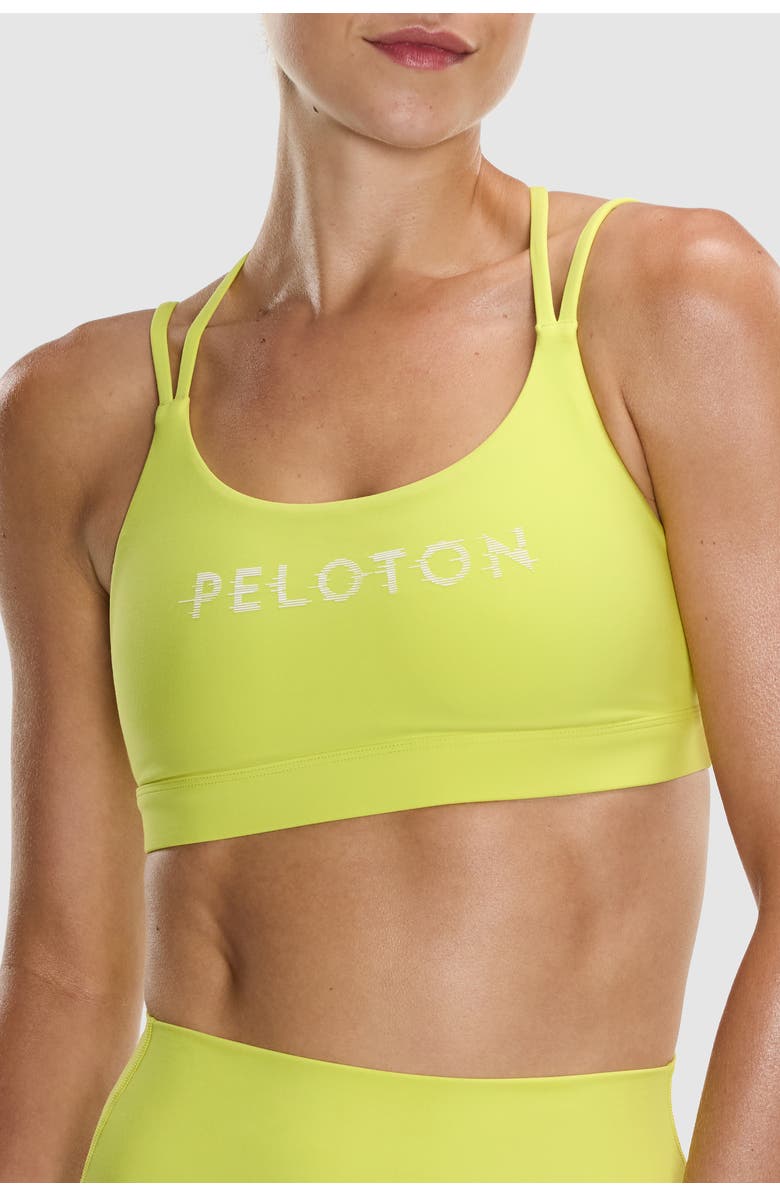Peloton Cadent Strappy Y Back Bra, Alternate, color, Lemon-Lime