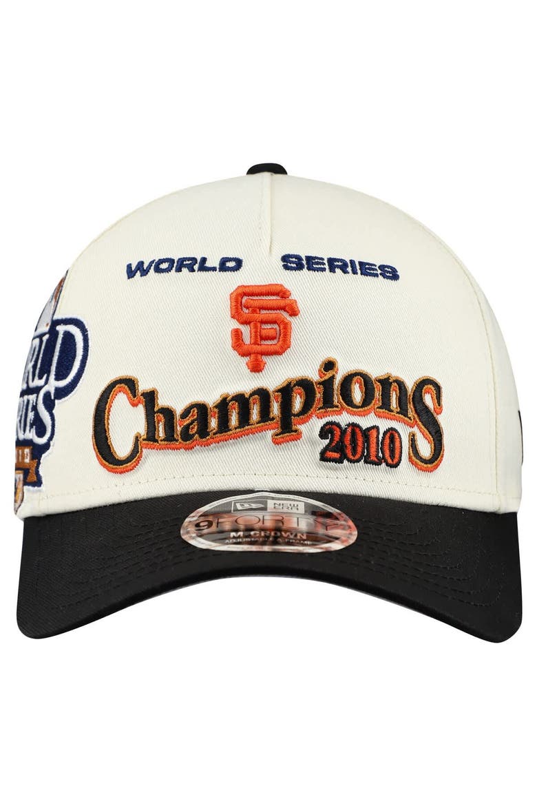 Men's New Era  Cream/Black San Francisco Giants World Series 9FORTY M-Crown A-Frame Adjustable Hat, Alternate, color, Cream