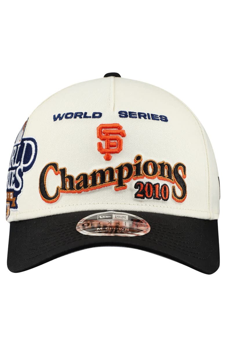 New Era Men's New Era  Cream/Black San Francisco Giants World Series 9FORTY M-Crown A-Frame Adjustable Hat, Alternate, color, Cream