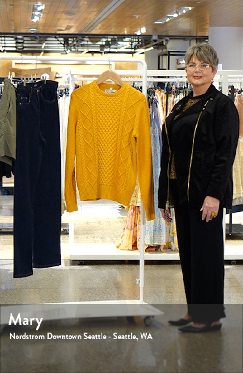 Cable Stitch Crewneck Sweater, sales video thumbnail