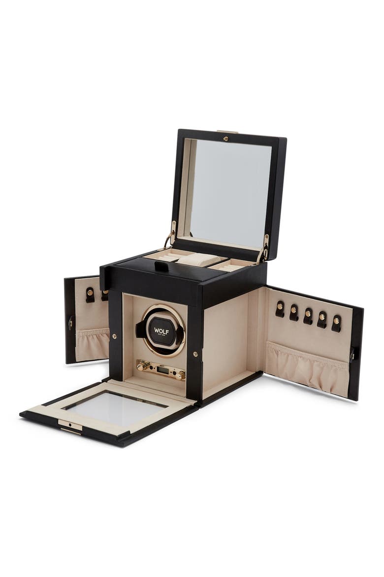 Palermo Single Watch Winder, Alternate, color, BLACK