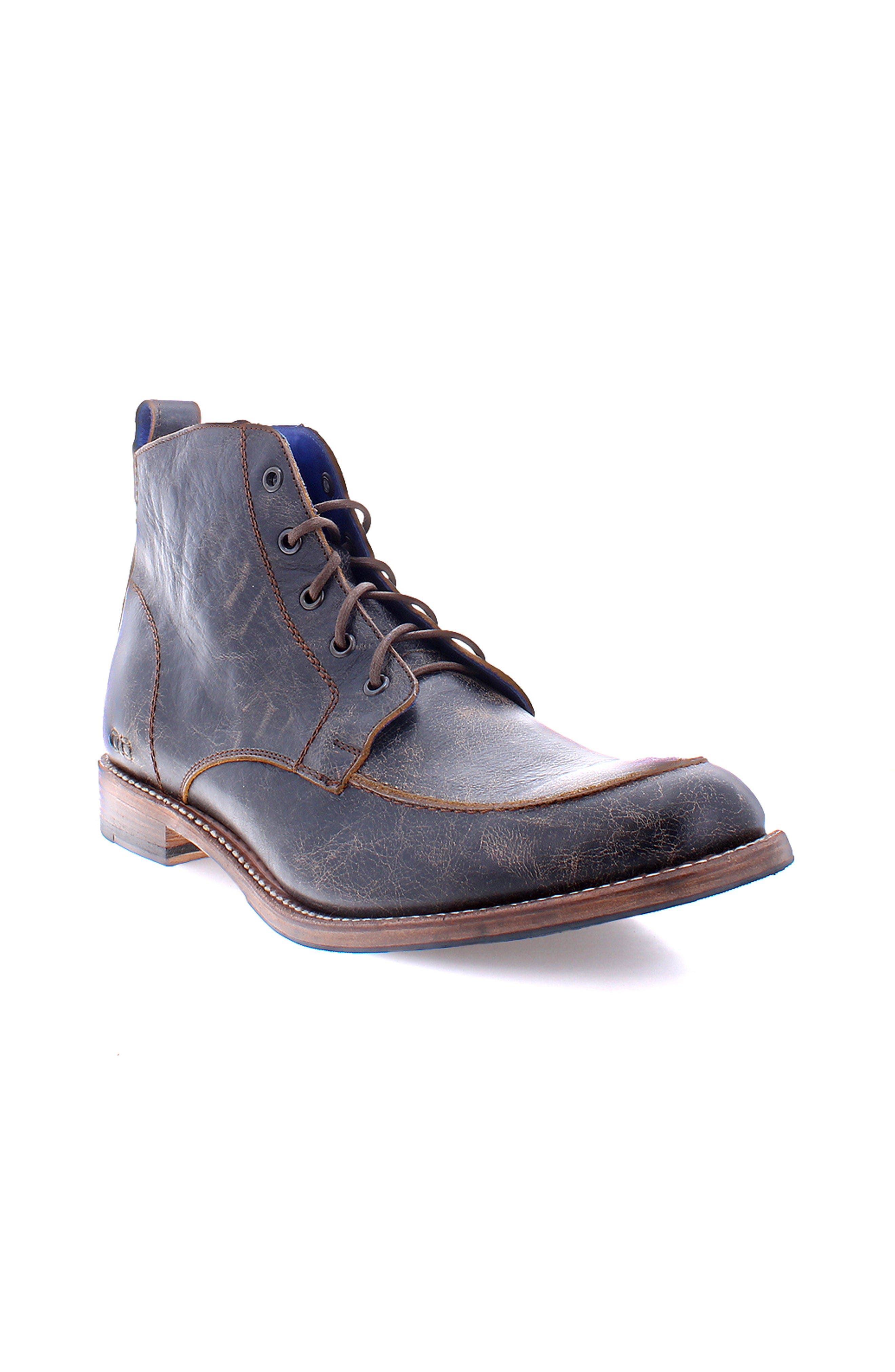 Bed Stu Lincoln II Moc-Toe Boot, Main, color, Black Lux