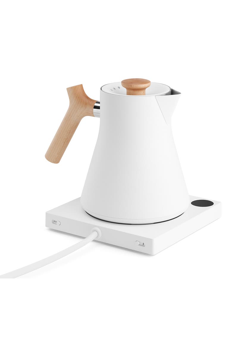 Fellow Corvo EKG Electric Kettle, Alternate, color, Matte White W/Maple Accents