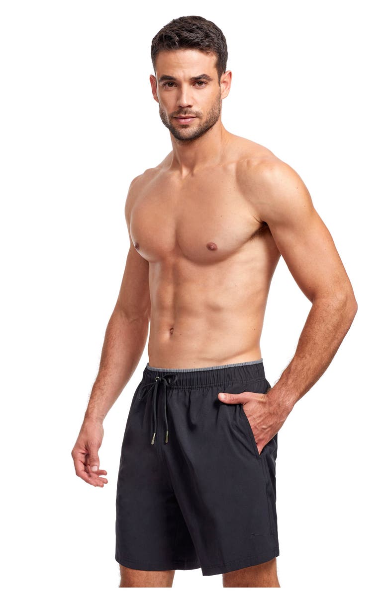 Gottex Mens Beach Vibe Men's 5" Boardshort, Alternate, color, Black/ Grey