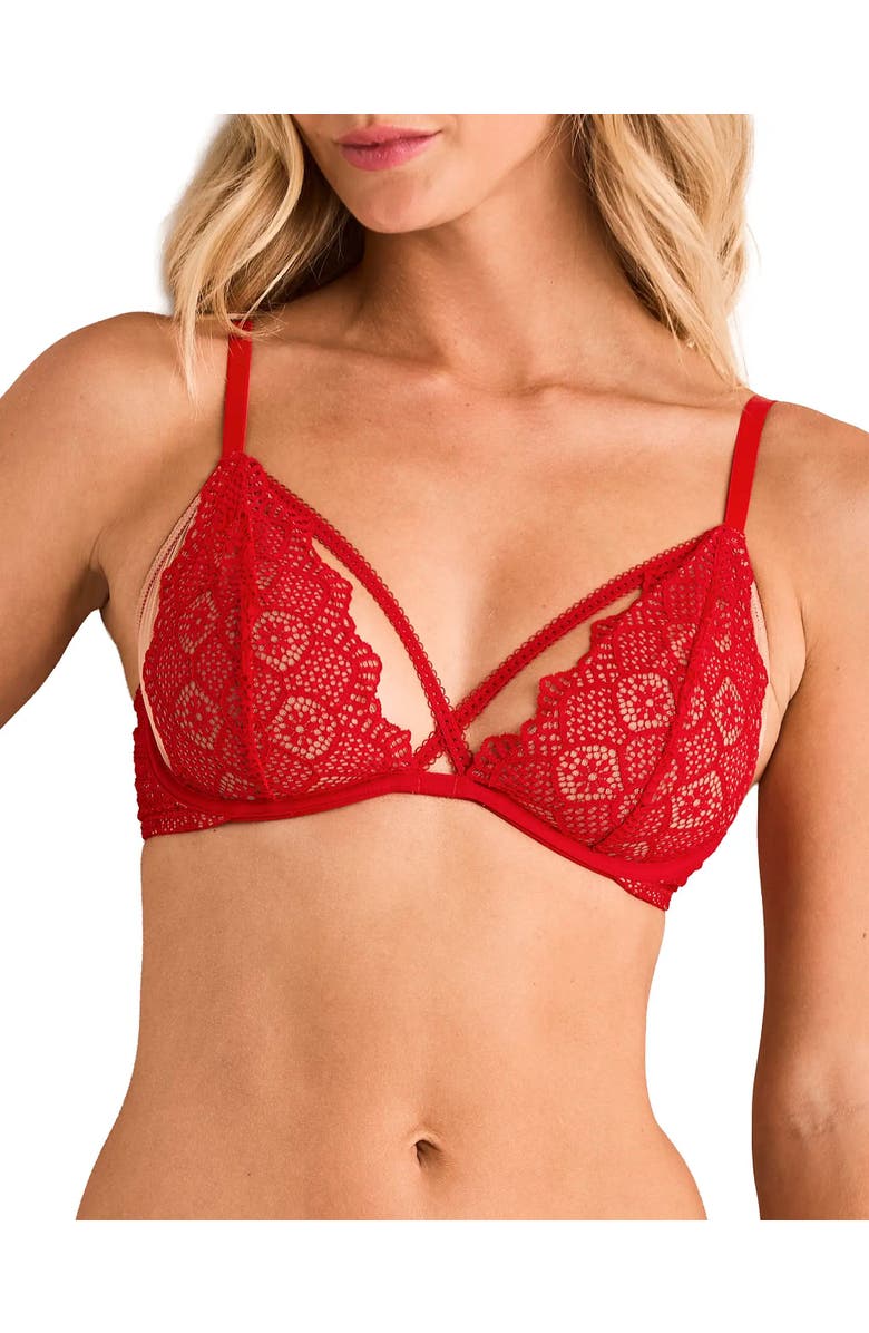 Adore Me Giudi Unlined Plunge Bra, Main, color, Dark Red